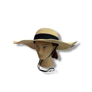 Medium Large Furtalk Packable New Womens Straw Sunhat Chin Strap‎